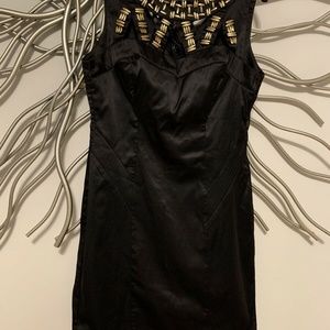 Corey P. Gold Beaded Stretchy Dress - Size 4 (FREE SHIPPING)